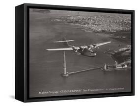 Maiden Voyage, China Clipper, San Francisco, California 1935-Clyde Sunderland-Framed Stretched Canvas