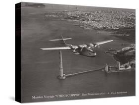 Maiden Voyage, China Clipper, San Francisco, California 1935-Clyde Sunderland-Stretched Canvas