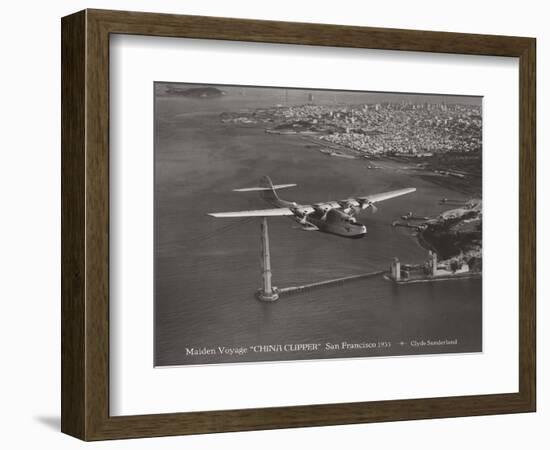 Maiden Voyage, China Clipper, San Francisco, California 1935-Clyde Sunderland-Framed Art Print