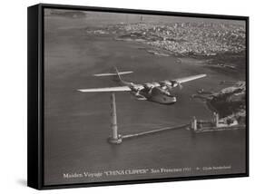 Maiden Voyage, China Clipper, San Francisco, California 1935-Clyde Sunderland-Framed Stretched Canvas