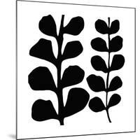 Maidenhair (black on white)-Denise Duplock-Mounted Giclee Print