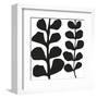 Maidenhair (black on white)-Denise Duplock-Framed Art Print