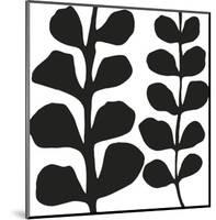 Maidenhair (black on white)-Denise Duplock-Mounted Art Print