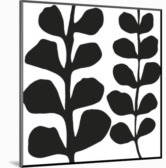 Maidenhair (black on white)-Denise Duplock-Mounted Art Print