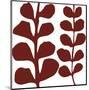 Maidenhair (red on white)-Denise Duplock-Mounted Art Print