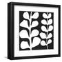 Maidenhair (white on black)-Denise Duplock-Framed Art Print