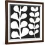 Maidenhair (white on black)-Denise Duplock-Framed Art Print