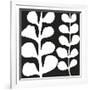 Maidenhair (white on black)-Denise Duplock-Framed Art Print