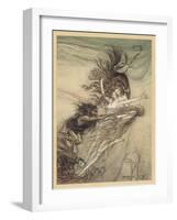 Maidens Tease Alberich-Arthur Rackham-Framed Art Print