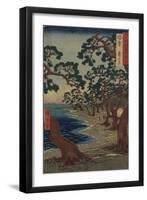 Maiko Beach in Harima Province, December 1854-Utagawa Hiroshige-Framed Giclee Print