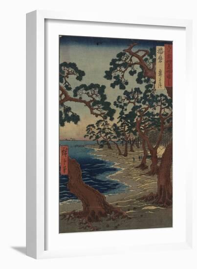 Maiko Beach in Harima Province, December 1854-Utagawa Hiroshige-Framed Giclee Print