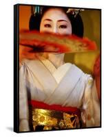 Maiko Dancer, Kyoto, Japan-Frank Carter-Framed Stretched Canvas