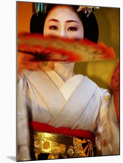 Maiko Dancer, Kyoto, Japan-Frank Carter-Mounted Premium Photographic Print