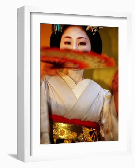 Maiko Dancer, Kyoto, Japan-Frank Carter-Framed Photographic Print