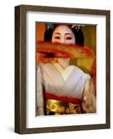 Maiko Dancer, Kyoto, Japan-Frank Carter-Framed Photographic Print