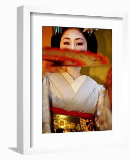 Maiko Dancer, Kyoto, Japan-Frank Carter-Framed Photographic Print