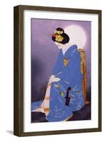 Maiko in Hazy Moon-Goyo Otake-Framed Giclee Print