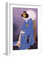 Maiko in Hazy Moon-Goyo Otake-Framed Giclee Print