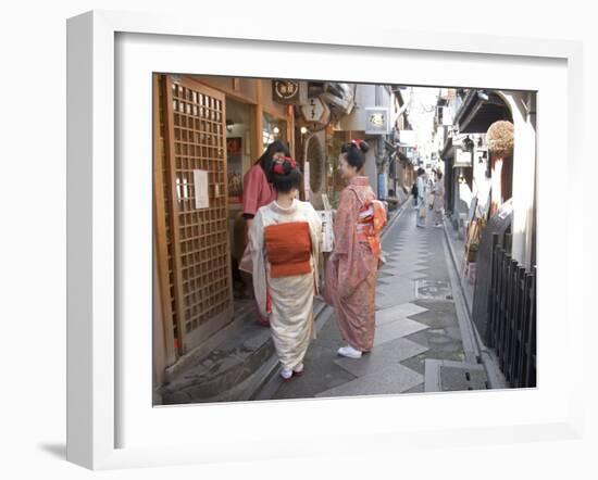 Maiko Street, Kyoto, Japan-Shin Terada-Framed Photographic Print