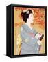 Maiko the Autumn Leaves-Goyo Otake-Framed Stretched Canvas