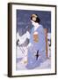 Maiko with Snow in Spring-Goyo Otake-Framed Giclee Print