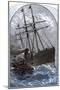 Mail Boat in a Gale Delivering to White Star Lines Steamer Germanic Off Sandy Hook, NJ, 1870s-null-Mounted Giclee Print