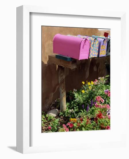 Mail Boxes, Santa Fe, New Mexico, United States of America, North America-Westwater Nedra-Framed Photographic Print