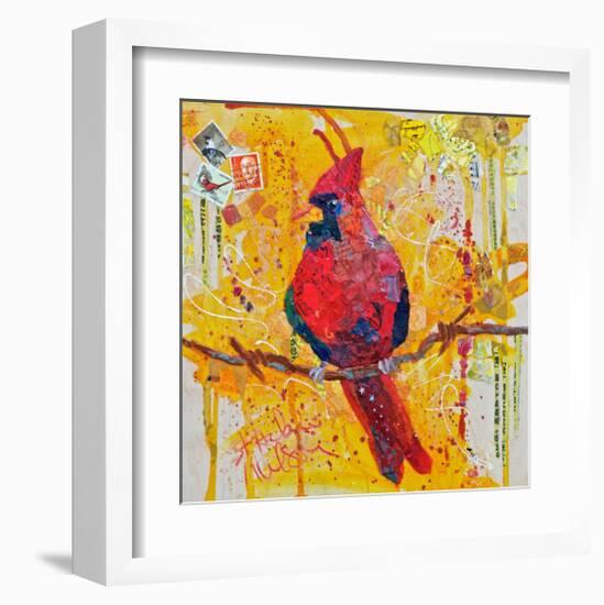 Mail Cardinal-null-Framed Art Print