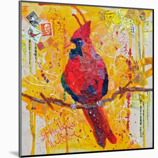 Mail Cardinal-null-Mounted Art Print