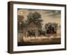 Mail Coach by Moonlight (Coloured Engraving)-James Pollard-Framed Giclee Print