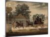 Mail Coach by Moonlight (Coloured Engraving)-James Pollard-Mounted Giclee Print