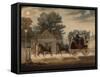 Mail Coach by Moonlight (Coloured Engraving)-James Pollard-Framed Stretched Canvas