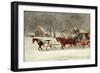 Mail Coach in a Snowstorm-James Pollard-Framed Giclee Print