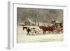 Mail Coach in a Snowstorm-James Pollard-Framed Giclee Print