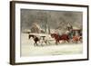 Mail Coach in a Snowstorm-James Pollard-Framed Giclee Print