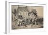 Mail Coach Rest Stop, France, 19th Century-null-Framed Giclee Print