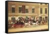 Mail Coaches Outside the Angel, Islington-James Pollard-Framed Stretched Canvas