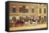 Mail Coaches Outside the Angel, Islington-James Pollard-Framed Stretched Canvas