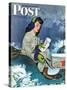 "Mail Delivery by Sleigh," Saturday Evening Post Cover, January 29, 1944-Alex Ross-Stretched Canvas