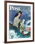 "Mail Delivery by Sleigh," Saturday Evening Post Cover, January 29, 1944-Alex Ross-Framed Giclee Print