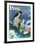 "Mail Delivery by Sleigh," Saturday Evening Post Cover, January 29, 1944-Alex Ross-Framed Giclee Print