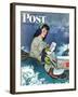 "Mail Delivery by Sleigh," Saturday Evening Post Cover, January 29, 1944-Alex Ross-Framed Giclee Print