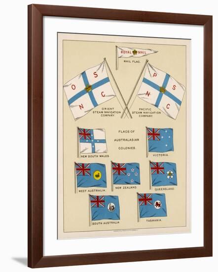 Mail Ship Flags and Others-null-Framed Art Print