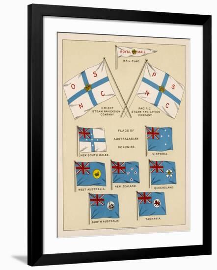 Mail Ship Flags and Others-null-Framed Art Print