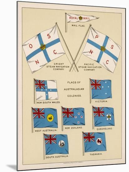Mail Ship Flags and Others-null-Mounted Art Print