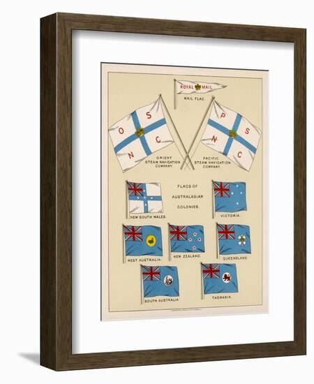 Mail Ship Flags and Others-null-Framed Art Print