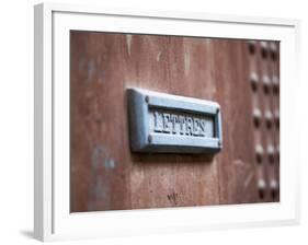 Mail Slot in a Door in the Medina in Fez, Morocco-David H. Wells-Framed Photographic Print