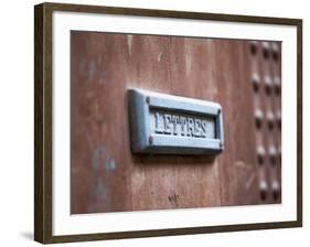 Mail Slot in a Door in the Medina in Fez, Morocco-David H. Wells-Framed Photographic Print