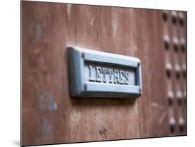 Mail Slot in a Door in the Medina in Fez, Morocco-David H. Wells-Mounted Photographic Print