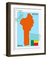 Mail To-From Benin-Perysty-Framed Art Print